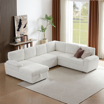 Olly 118.09'' Corduroy Sofa