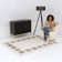 Machine Washable Shaggy Boho Charcoal Area Rug