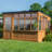 Ensemble de serre d'extérieur en bois de cèdre et polycarbonate de 12 pi x 7 pi avec PowerPort Backyard Discovery Zalie