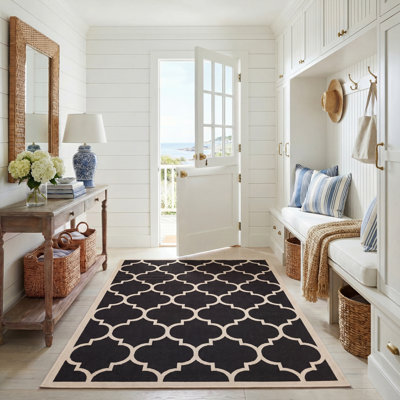 Tapis d'intérieur / extérieur à motif géométrique Herefordshire Performance