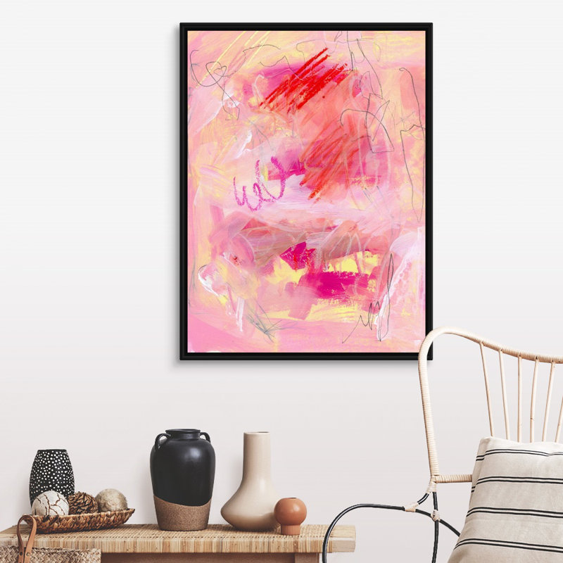 «Chroma Pink I» par Jennifer Paxton Parker - reproduction de photo, Cadre noir, H 42 po x l 32 po x P 1,75 po