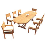 Jules Outdoor 11 - Piece Teak Dining Set