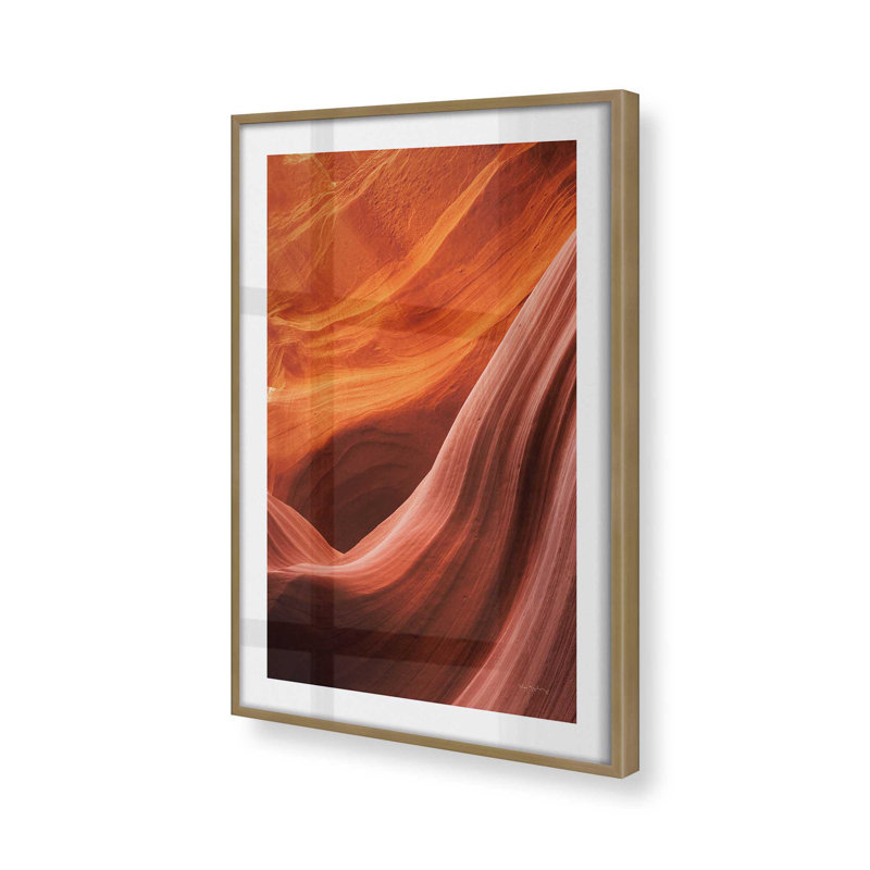 Sculpté par le temps, édition n° 2, Cadre doré brossé, H 14 po x l 11 po x P 1,25 po