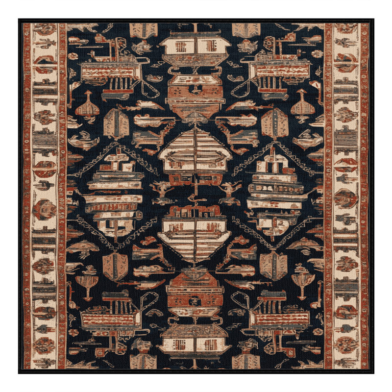 Machine Washable Turkish Brown Area Rug, Square 4'
