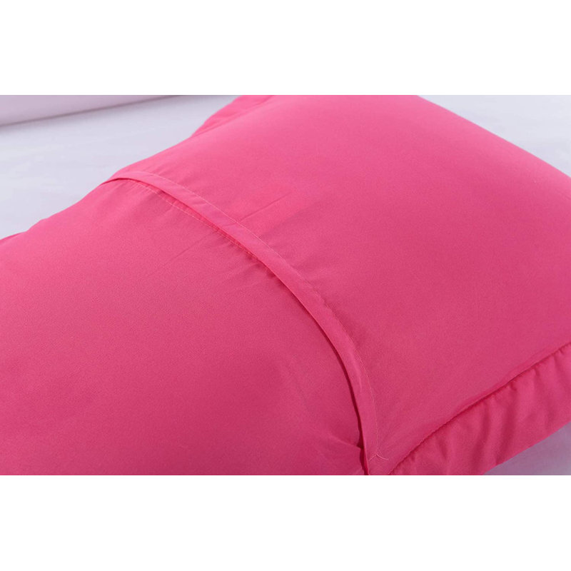Beige Embroidered Cotton Polyester King Pillow Shams Set