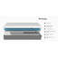 Matelas de 12 po pour très grand lit. Fabrication à 5 couches. Mousse à mémoire de forme et ressorts. Housse en tricot blanc / gris. Mousse. Support élevé. Bobines enroulées. Alignement de la colonne vertébrale. Capacité de poids de 750 livres. Base réglable