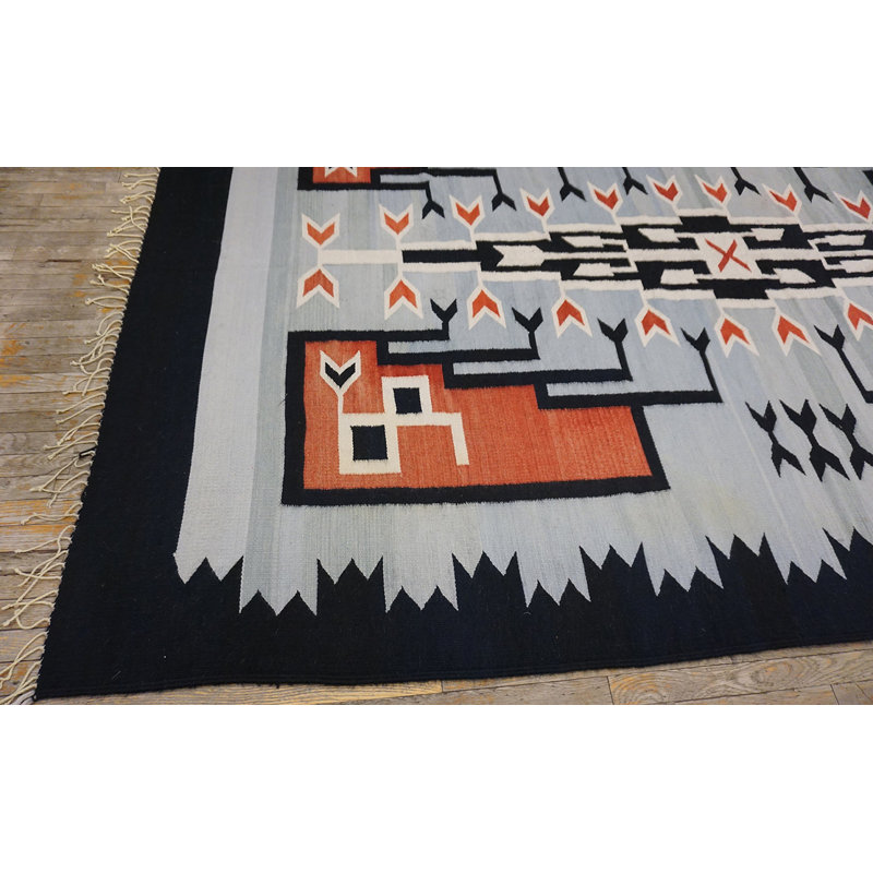 Tapis tissé à plat géométrique Antique Mexico