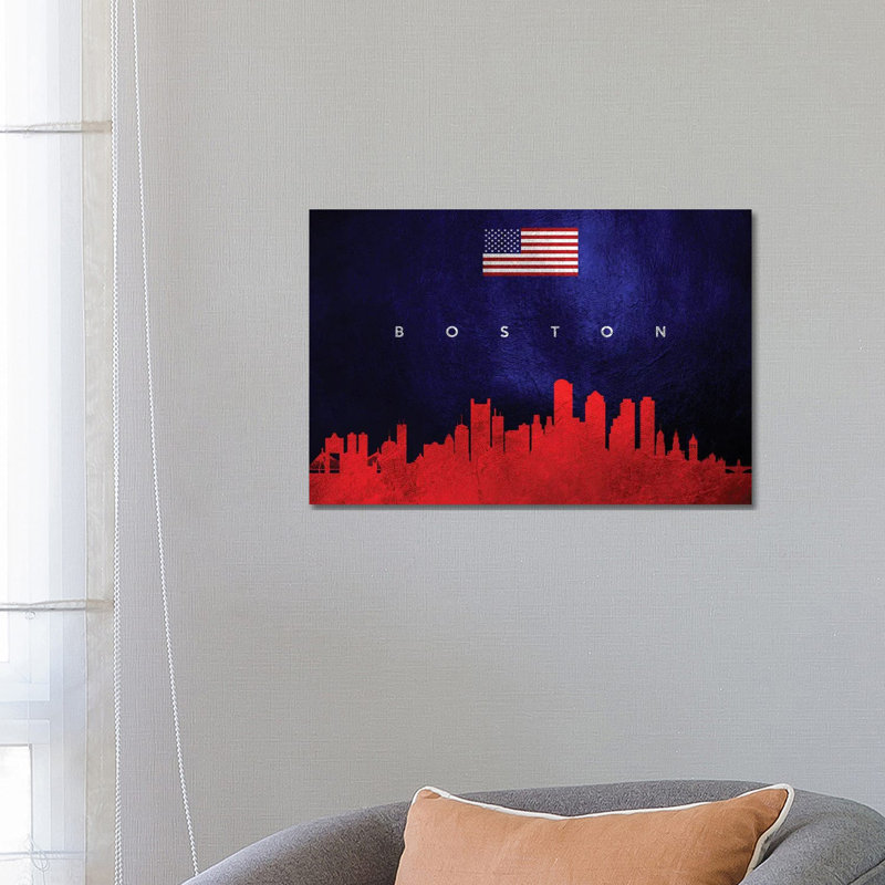 Boston Massachusetts Skyline by Adrian Baldovino - Wrapped Canvas Print, 66.04 cm H x 45.72 cm W x 3.175 cm D