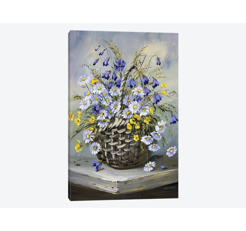 « basket colour », reproduction sur toile, H 18 po x l 12 po x P 1,5 po, Pas de tapis, Toile tendue