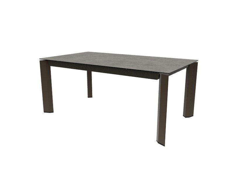 Delta Extendable Tables, Salt White, Matt Bronze