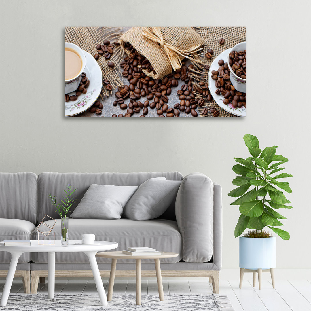 Kaffee mit Milch - Kunstdrucke auf Leinwand