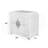 Charming White Teddy Sherpa Nightstand with Chrome Accents and Practical Design