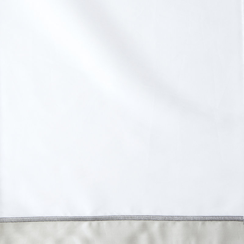 Luna Flat Sheet, White/Pearl, Queen Flat Sheet