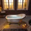 59" x 31" Clawfoot Soaking Acrylic Bathtub-61051204