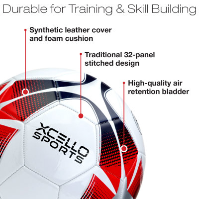 Ballons de soccer Xcello Sports, taille 3, graphiques assortis avec pompe, paquet de 12