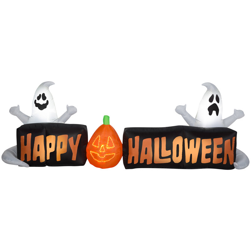 Figurine lumineuse de lumières d'Halloween avec fantômes et JOL gonflable