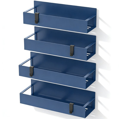Étagère à épices magnétique avec aimants robustes, réfrigérateur compact et solution de rangement latérale du four, paquet de 4