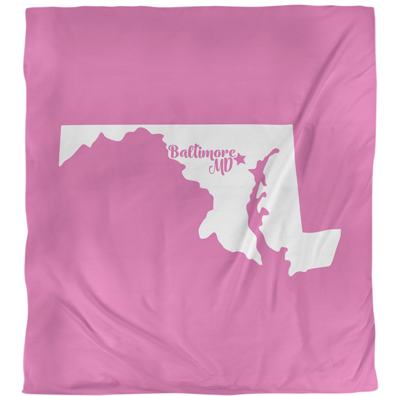 Housse de couette simple baltimore Maryland, Housse de couette pour très grand lit, Rose, Polyester brossé
