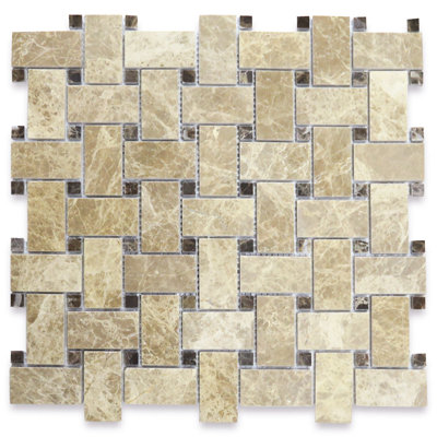 12" x 12" Marble Mosaic Wall & Floor Tile