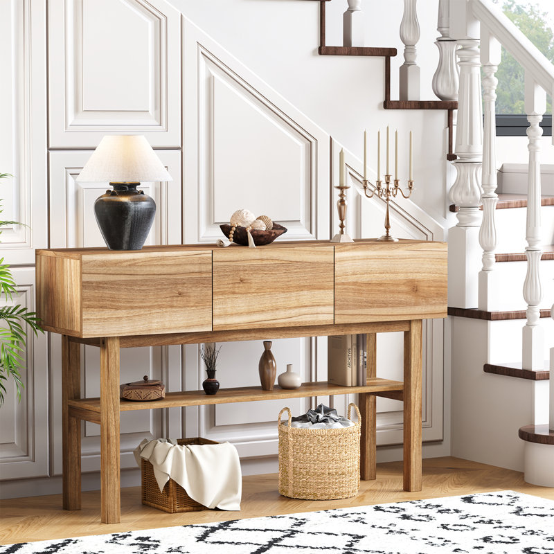 Console 47 po avec 3 tiroirs et 2 tablettes