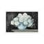 White Hydrangea On Black Crop - Painting on Canvas-1719175176-1637289824
