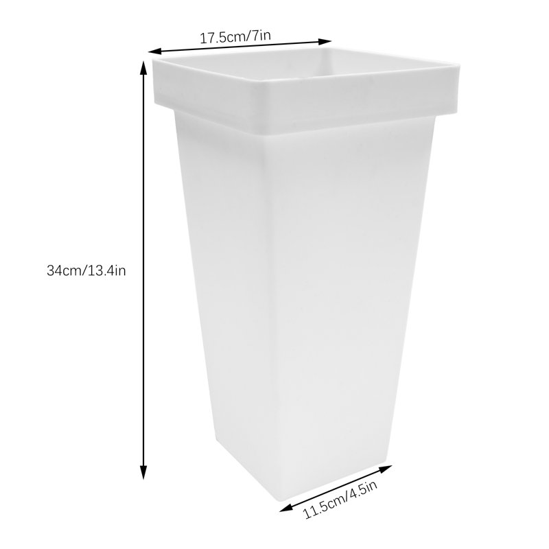 Jardinières en plastique 12 pièces, Blanc
