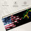 «Smoky USA», drapeaux du Brésil sur toile-415562245