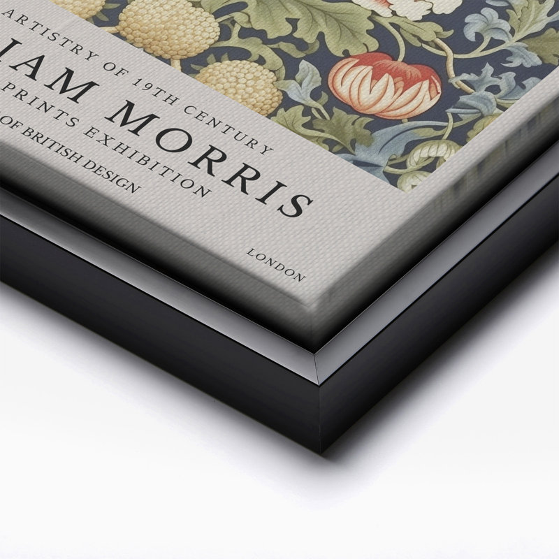 William Morris - Voleur de fraises n ° 3, Black Framed, Canvas, 11"H x 14"W