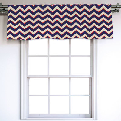 Sateen Chevron Ruffled Window Valance
