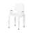 Shower Chair With Backrest And Arms, Adjustable Legs, White Plastic