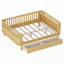Lit simple en bois à profil bas avec rails-412009774-412009772