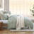 DKNY Pure Ruched Gauze Duvet Set Green-106816934