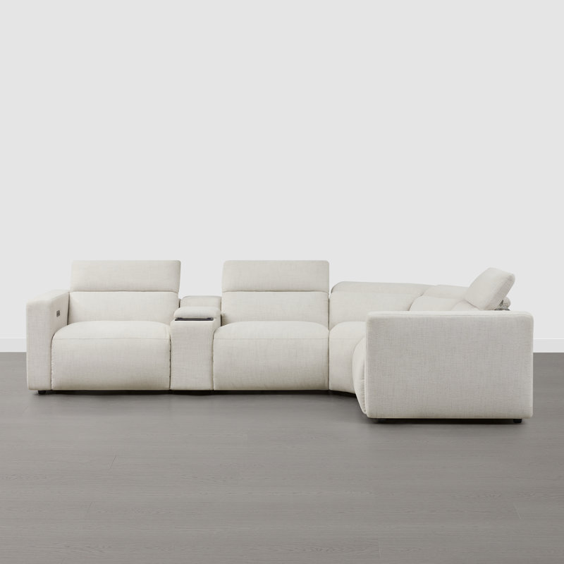 Canapé modulaire inclinable électrique 5 pièces Wall-hugger, Face à la droite, H 39,4 po x l 138,2 po x P 91,7 po