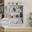  Armoire de salle de bain avec porte cannelée, armoire à pharmacie 18,9 po x 23,6 po, blanc