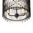 Park Row 4-Light Semi-Flush Ceiling Light - Matte Black/French Gold