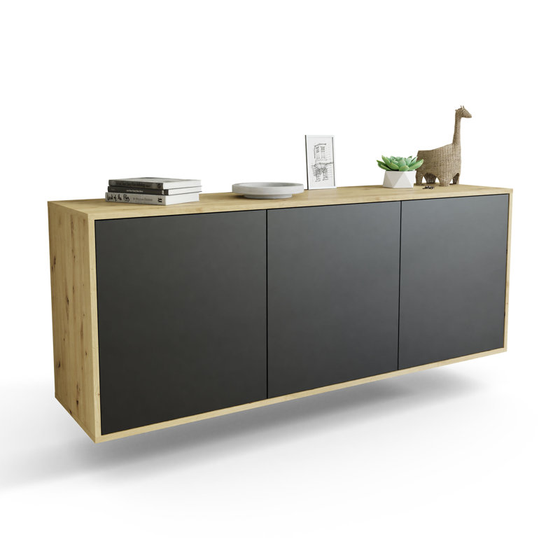 Lakedria 154cm W Chest of Drawers, Brown/Black