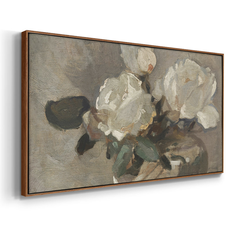 Botanical Series-CDVI- Toile tendue avec châssis tendue, prête à être accrochée, H 17 po x l 33 po, Noyer