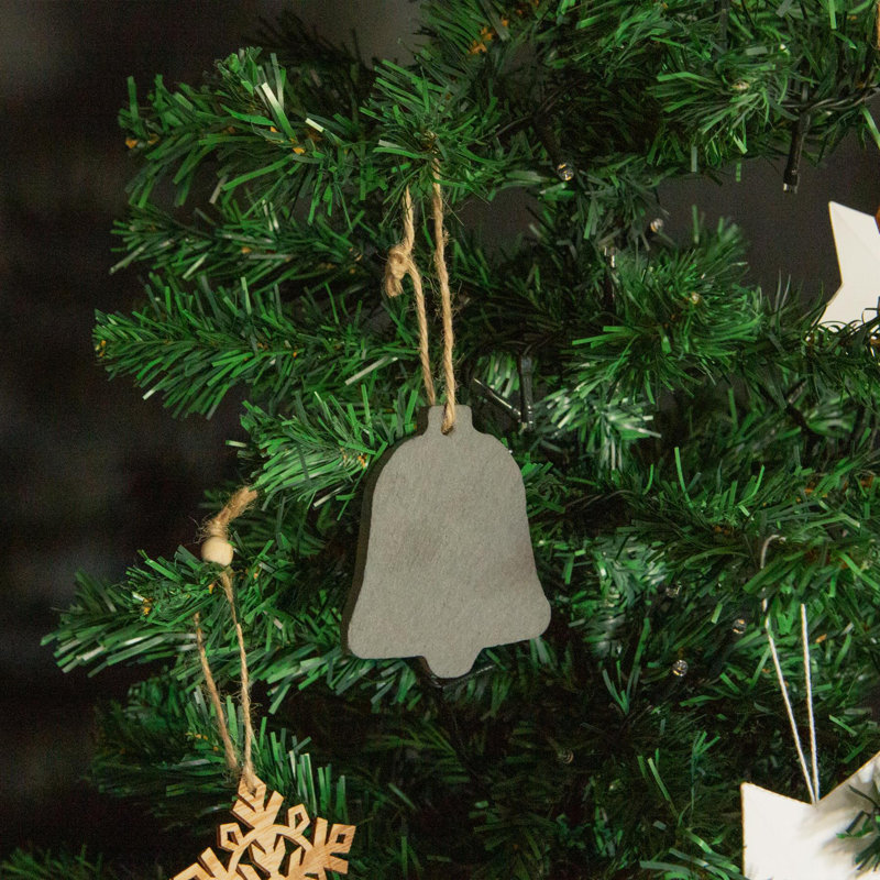 Nicola Spring - Slate Christmas Tree Decorations - 7 x 8.5cm - Bell