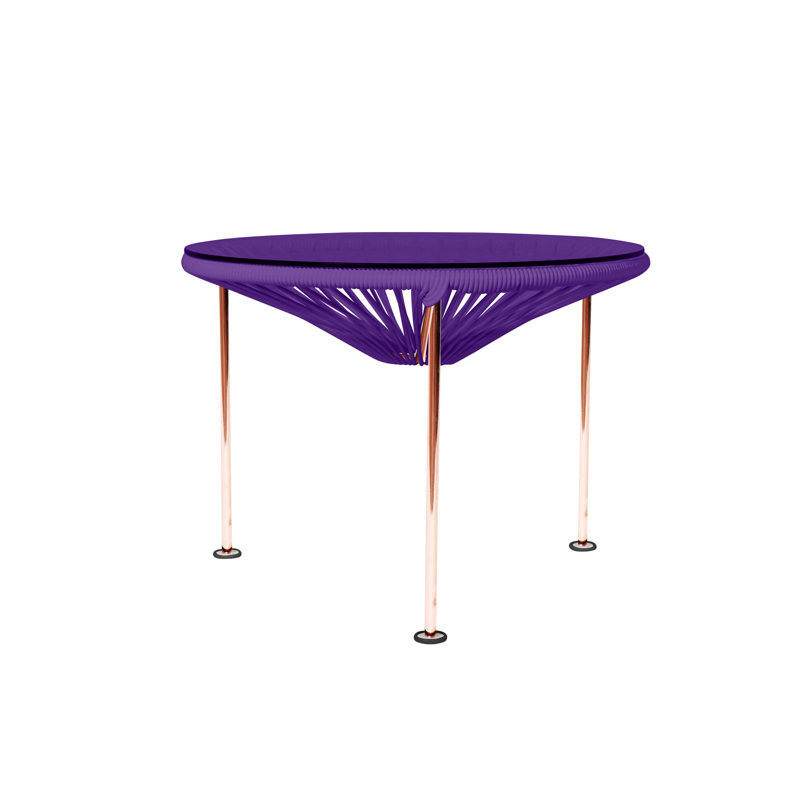 Zicatela Indoor Handmade Coffee Table, Copper, Purple