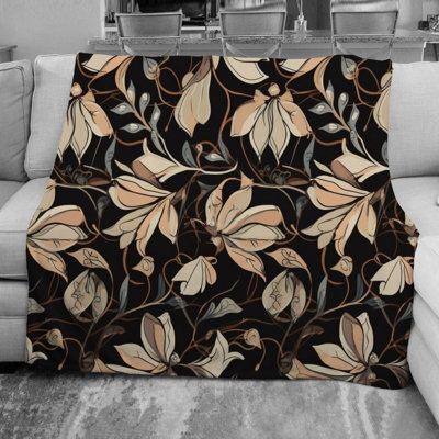 Luxury Floral Throw Blanket