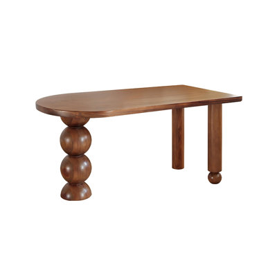 Solid Wood Walnut Wood brown Dining Table