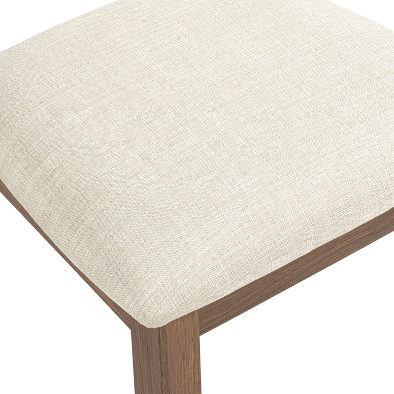 Ensemble de table et de chaises de salle à manger transitionnelles pour 4 personnes, comprenant une table ronde et 4 chaises de salle à manger rembourrées.