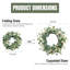 Couronne d'eucalyptus de 20 po pour la porte d'entrée - Décor de ferme verte pour porche, fenêtre, printemps à l'automne toutes saisons