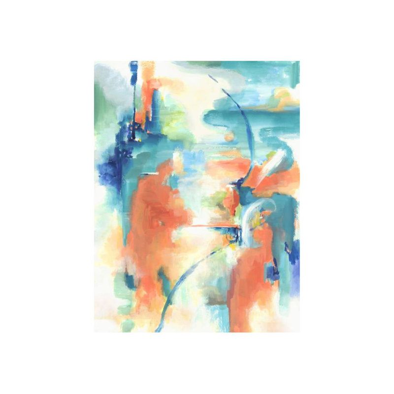 Vivid Impression Painting by Sara Brown, Knife Gel, 48" H x 36" W x 1.5" D