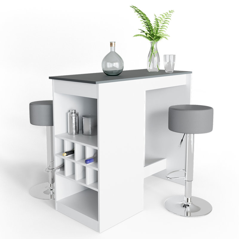 Karionna 50cm Bar Set, Grey/White