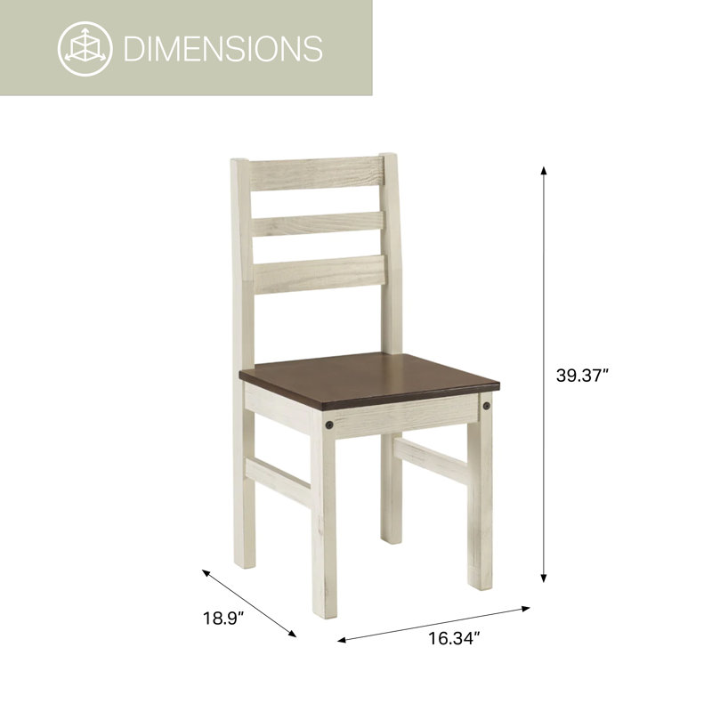 Chaise d'appoint en bois massif Evalee