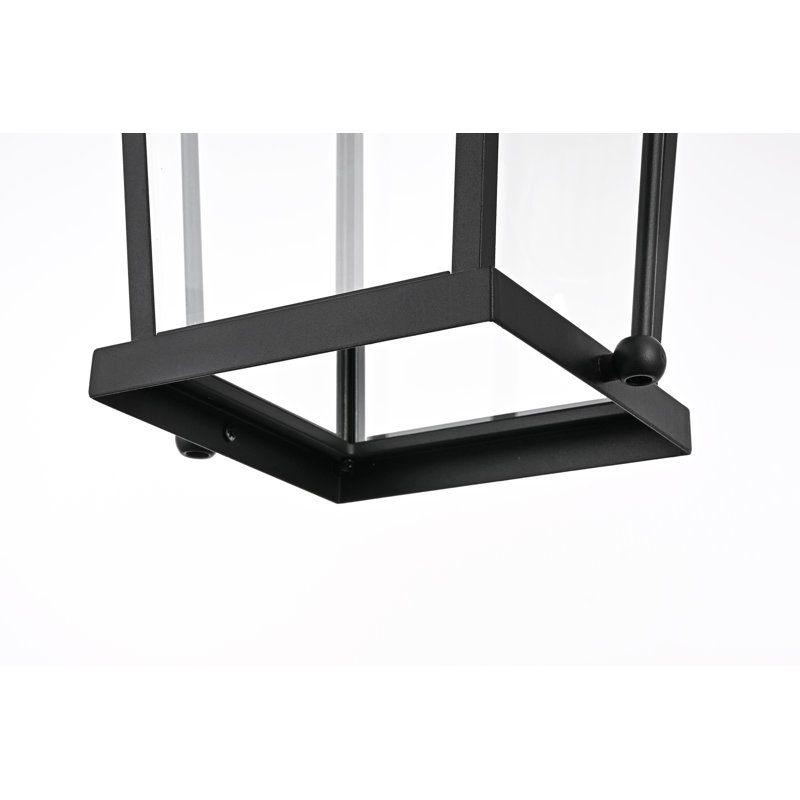 Luminaire suspendu d'extérieur noir 21 pouces Allyiah