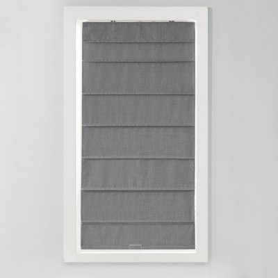  Faux Linen Cordless Blackout Roman Shade