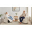 Fauteuil inclinable en chenille confortable et pivotant pour le salon-124322438