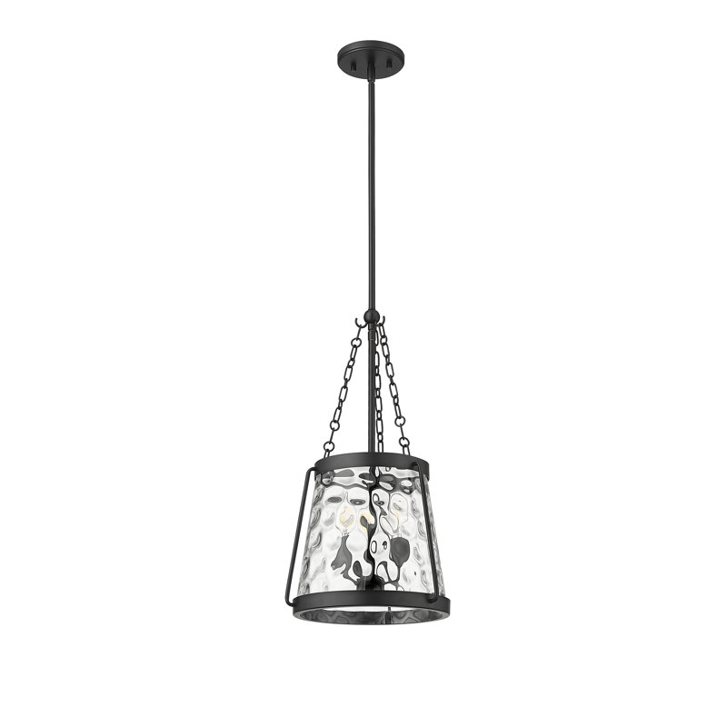 Luminaire suspendu conique à 3 lumières Kaiona, Noir mat